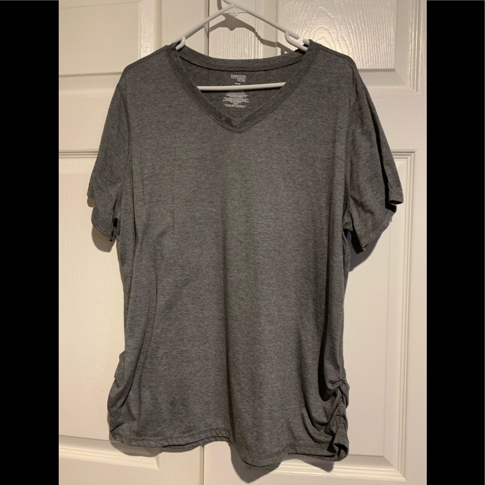 Dance kin short sleeves tee shirt v neck